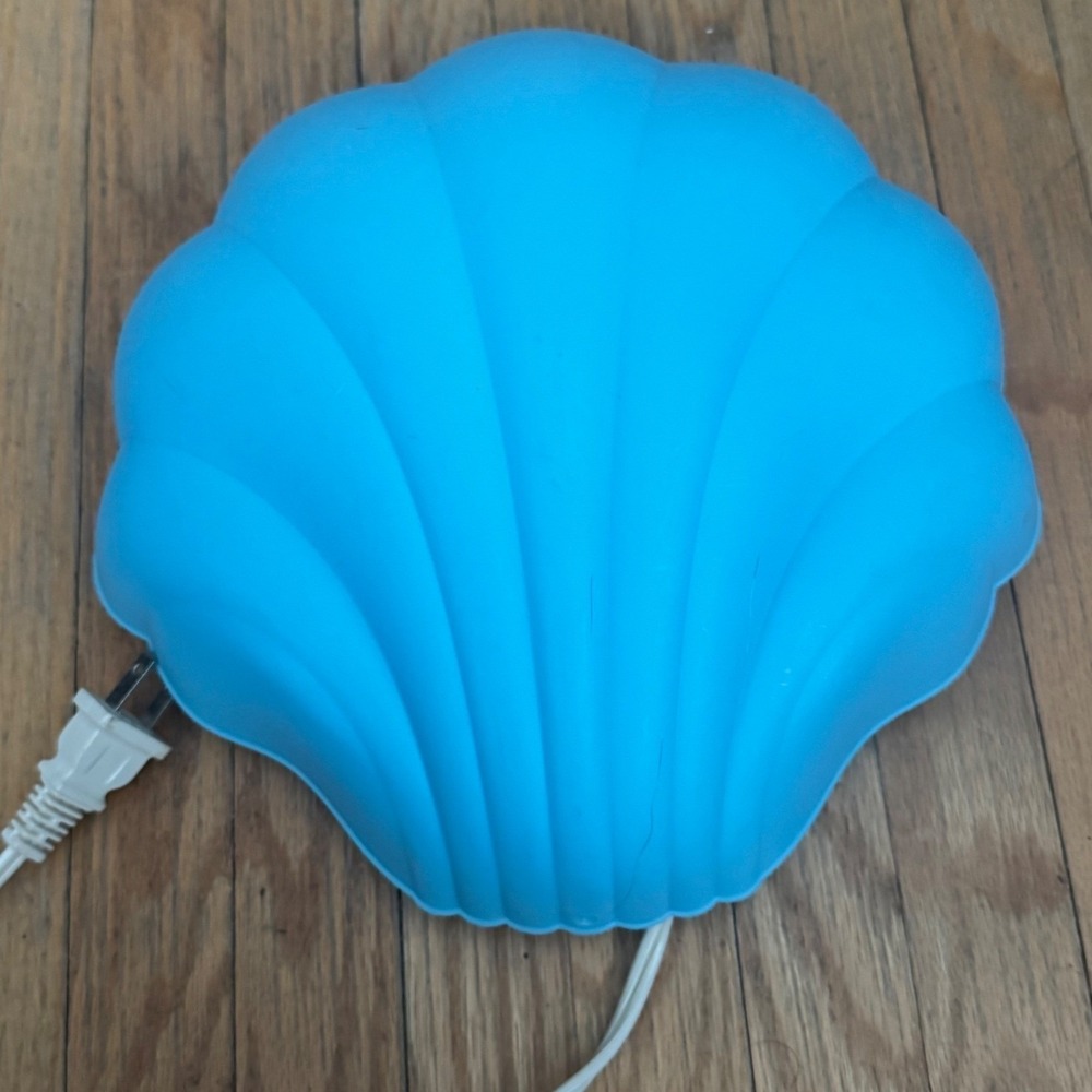 IKEA SMILA SNÄCKA Blue Seashell Wall Lamp Kids Room Light Nautical Decor -READ